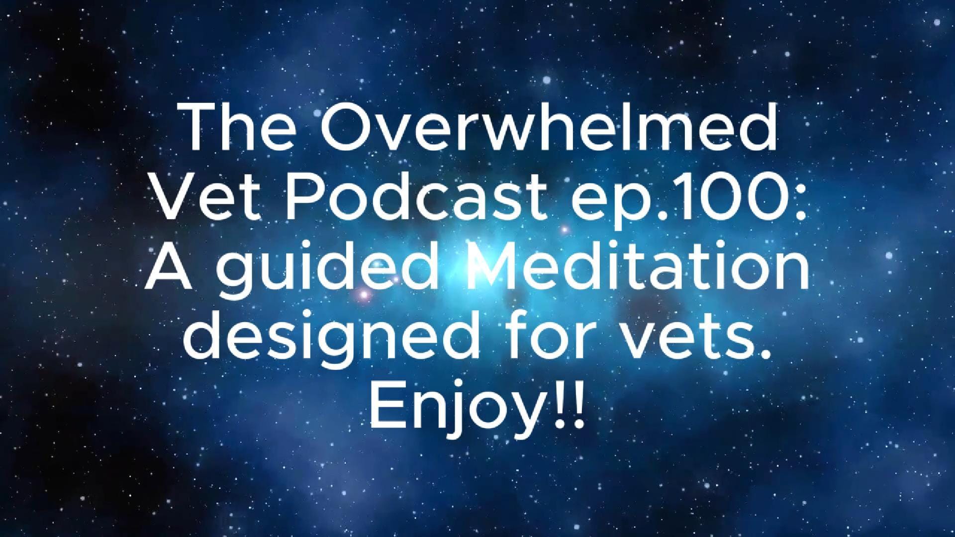 Ep. 100: A specific guided meditation for veterinary professionals